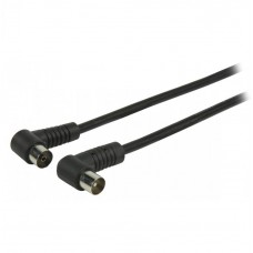 Καλώδιο Προέκτασης Τηλεόρασης RF Αρσενικό-Θηλυκό Γωνιακό Μαύρο 1.5m 9-01521